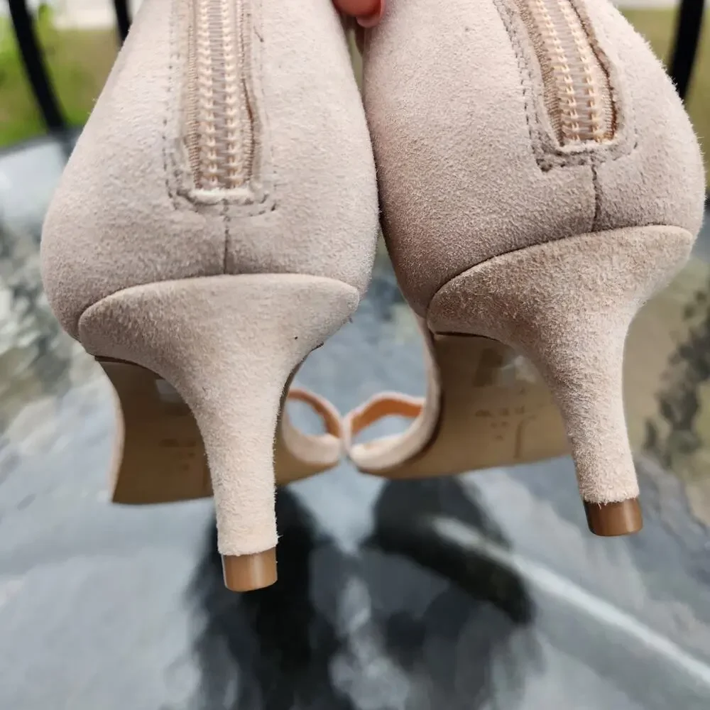 J. Crew Beige Heels Strappy Homecoming Hoco Wedding Prom Bridal 7